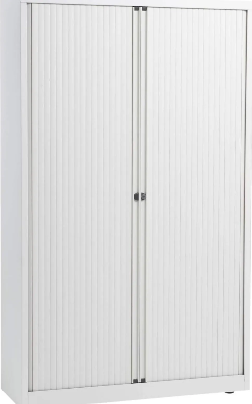 Bisley Roldeurkast Staal 4 Planken Afsluitbaar 1.000 x 430 x 1.980 mm Wit
