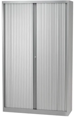 Bisley Roldeurkast Staal 4 Planken Afsluitbaar 1.000 x 430 x 1.980 mm Zilver