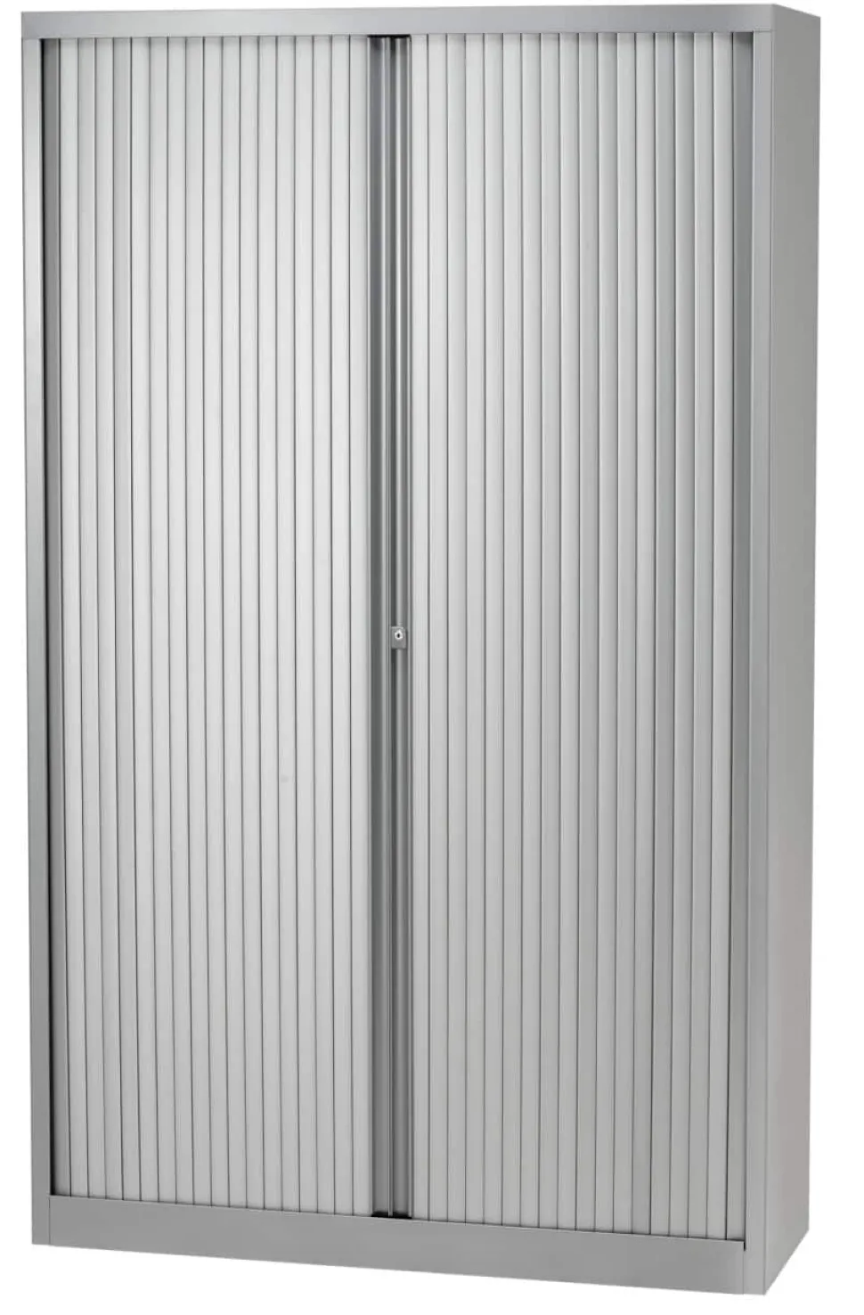 Bisley Roldeurkast Staal 4 Planken Afsluitbaar 1.000 x 430 x 1.980 mm Zilver