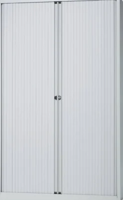Bisley Roldeurkast Staal 4 Planken Afsluitbaar 1.200 x 430 x 1.980 mm Grijs