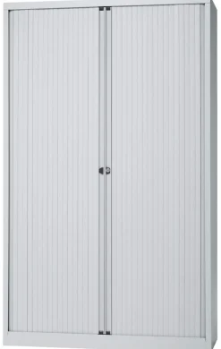 Bisley Roldeurkast Staal 4 Planken Afsluitbaar 1.000 x 430 x 1.980 mm Grijs