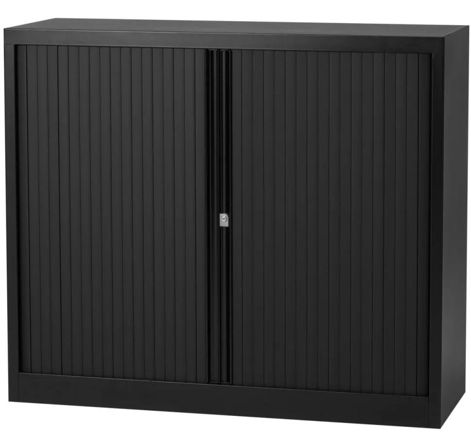 Bisley Roldeurkast Staal 1 Plank Afsluitbaar 1.200 x 430 x 1.030 mm Zwart