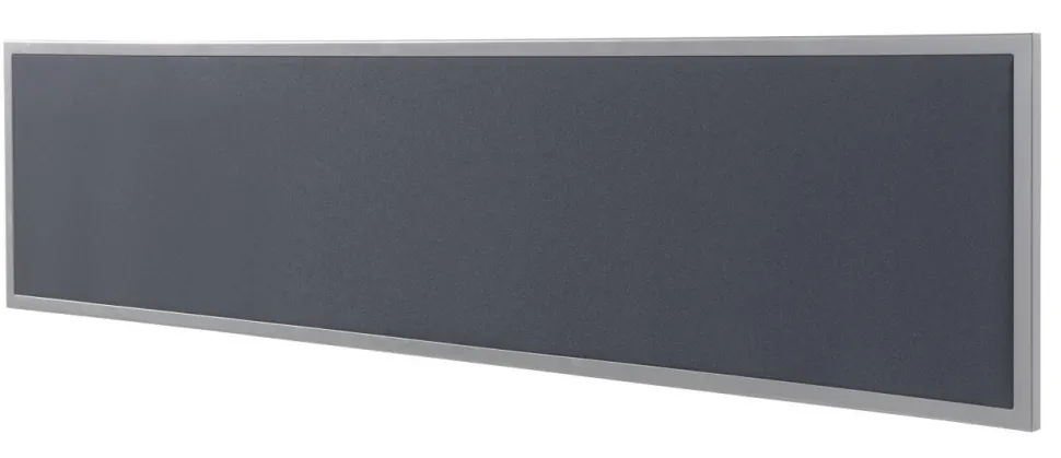 Bisley Scheidingswand Quattro desk basic Grijs, zilver 1.600 x 350 mm