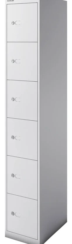 Bisley Staal Garderobekast 6 Deuren 1 kluis 305 x 457 x 1.802 mm