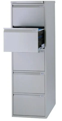Bisley Stalen Archiefkast 5 Lades 470 x 622 x 1.511 mm Lichtgrijs