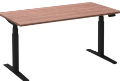 Ceha Adjust 2 Plus Elektrisch hoogteverstelbaar Zit-sta-bureau Rechthoekig Havanabruin Eiken T-Voet 1,800 (B) x 900 (D) x 1,300 (H) mm Melamine, metaal