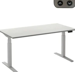 Ceha Adjust 2 Plus Elektrisch hoogteverstelbaar Zit-sta-bureau Rechthoekig Wit T-Voet 1,600 (B) x 800 (D) x 1,300 (H) mm Melamine, metaal