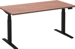 Ceha Adjust 2 Plus Elektrisch hoogteverstelbaar Zit-sta-bureau Rechthoekig Havanabruin Eiken T-Voet 1,600 (B) x 800 (D) x 1,300 (H) mm Melamine, metaal