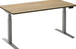 Ceha Adjust 2 Plus Elektrisch hoogteverstelbaar Zit-sta-bureau Rechthoekig Eiken T-Voet 1,200 (B) x 800 (D) x 1,300 (H) mm Melamine, metaal
