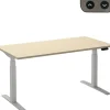 Ceha Adjust 2 Plus Elektrisch hoogteverstelbaar Zit-sta-bureau Rechthoekig Ahorn T-Voet 1,400 (B) x 800 (D) x 1,300 (H) mm Melamine, metaal
