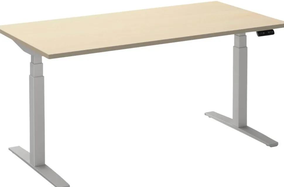 Ceha Adjust 2 Plus Elektrisch hoogteverstelbaar Zit-sta-bureau Rechthoekig Ahorn T-Voet 1,800 (B) x 800 (D) x 1,300 (H) mm Melamine, metaal