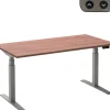 Ceha Adjust 2 Plus Elektrisch hoogteverstelbaar Zit-sta-bureau Rechthoekig Havanabruin Eiken T-Voet 1,800 (B) x 800 (D) x 1,300 (H) mm Melamine, metaal