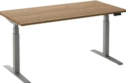 Ceha Adjust 2 Plus Elektrisch hoogteverstelbaar Zit-sta-bureau Rechthoekig Tabak Eiken T-Voet 1,200 (B) x 800 (D) x 1,300 (H) mm Melamine, metaal