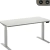 Ceha Adjust 2 Plus Elektrisch hoogteverstelbaar Zit-sta-bureau Rechthoekig Wit T-Voet 1,200 (B) x 800 (D) x 1,300 (H) mm Melamine, metaal