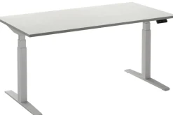 Ceha Adjust 2 Plus Elektrisch hoogteverstelbaar Zit-sta-bureau Rechthoekig Wit T-Voet 1,200 (B) x 800 (D) x 1,300 (H) mm Melamine, metaal