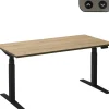 Ceha Adjust 2 Plus Elektrisch hoogteverstelbaar Zit-sta-bureau Rechthoekig Eiken T-Voet 1,400 (B) x 800 (D) x 1,300 (H) mm Melamine, metaal