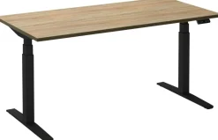 Ceha Adjust 2 Plus Elektrisch hoogteverstelbaar Zit-sta-bureau Rechthoekig Eiken T-Voet 1,400 (B) x 800 (D) x 1,300 (H) mm Melamine, metaal