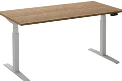 Ceha Adjust 2 Plus Elektrisch hoogteverstelbaar Zit-sta-bureau Rechthoekig Tabak Eiken T-Voet 1,600 (B) x 800 (D) x 1,300 (H) mm Melamine, metaal