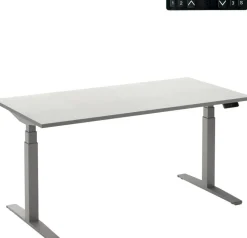 Ceha Adjust 2 Plus Elektrisch hoogteverstelbaar Zit-sta-bureau Rechthoekig Wit T-Voet 2,000 (B) x 800 (D) x 1,300 (H) mm Melamine, metaal
