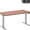 Ceha Adjust 2 Plus Elektrisch hoogteverstelbaar Zit-sta-bureau Rechthoekig Havanabruin Eiken T-Voet 1,600 (B) x 800 (D) x 1,300 (H) mm Melamine, metaal