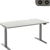 Ceha Adjust 2 Plus Elektrisch hoogteverstelbaar Zit-sta-bureau Rechthoekig Wit T-Voet 2,000 (B) x 800 (D) x 1,300 (H) mm Melamine, metaal