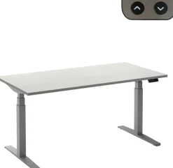 Ceha Adjust 2 Plus Elektrisch hoogteverstelbaar Zit-sta-bureau Rechthoekig Wit T-Voet 2,000 (B) x 800 (D) x 1,300 (H) mm Melamine, metaal