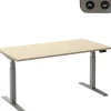 Ceha Adjust 2 Plus Elektrisch hoogteverstelbaar Zit-sta-bureau Rechthoekig Ahorn T-Voet 1,800 (B) x 900 (D) x 1,300 (H) mm Melamine, metaal