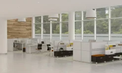 Ceha Adjust 2 Plus Elektrisch hoogteverstelbaar Zit-sta-bureau Rechthoekig Wit Eiken T-Voet 1,800 (B) x 800 (D) x 1,300 (H) mm Melamine, metaal