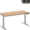 Ceha Adjust 2 Plus Elektrisch hoogteverstelbaar Zit-sta-bureau Rechthoekig Beuken T-Voet 2,000 (B) x 800 (D) x 1,300 (H) mm Melamine, metaal