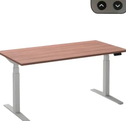 Ceha Adjust 2 Plus Elektrisch hoogteverstelbaar Zit-sta-bureau Rechthoekig Havanabruin Eiken T-Voet 1,800 (B) x 800 (D) x 1,300 (H) mm Melamine, metaal