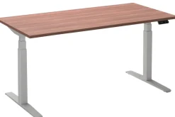 Ceha Adjust 2 Plus Elektrisch hoogteverstelbaar Zit-sta-bureau Rechthoekig Havanabruin Eiken T-Voet 1,800 (B) x 800 (D) x 1,300 (H) mm Melamine, metaal