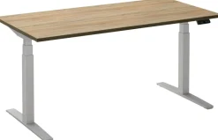 Ceha Adjust 2 Plus Elektrisch hoogteverstelbaar Zit-sta-bureau Rechthoekig Eiken T-Voet 1,200 (B) x 800 (D) x 1,300 (H) mm Melamine, metaal