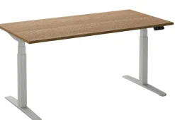 Ceha Adjust 2 Plus Elektrisch hoogteverstelbaar Zit-sta-bureau Rechthoekig Tabak Eiken T-Voet 1,800 (B) x 900 (D) x 1,300 (H) mm Melamine, metaal