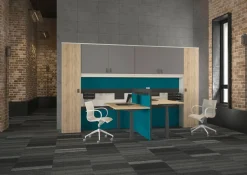 Ceha Adjust 2 Plus Elektrisch hoogteverstelbaar Zit-sta-bureau Rechthoekig Wit Eiken T-Voet 1,800 (B) x 800 (D) x 1,300 (H) mm Melamine, metaal