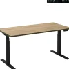 Ceha Adjust 2 Plus Elektrisch hoogteverstelbaar Zit-sta-bureau Rechthoekig Eiken T-Voet 1,400 (B) x 800 (D) x 1,300 (H) mm Melamine, metaal
