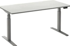 Ceha Adjust 2 Plus Elektrisch hoogteverstelbaar Zit-sta-bureau Rechthoekig Wit T-Voet 1,400 (B) x 800 (D) x 1,300 (H) mm Melamine, metaal