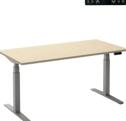 Ceha Adjust 2 Plus Elektrisch hoogteverstelbaar Zit-sta-bureau Rechthoekig Ahorn T-Voet 1,200 (B) x 800 (D) x 1,300 (H) mm Melamine, metaal