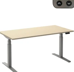 Ceha Adjust 2 Plus Elektrisch hoogteverstelbaar Zit-sta-bureau Rechthoekig Ahorn T-Voet 2,000 (B) x 800 (D) x 1,300 (H) mm Melamine, metaal