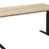 Ceha Adjust 2 Plus Elektrisch hoogteverstelbaar Zit-sta-bureau Rechthoekig Wit Eiken T-Voet 1,800 (B) x 900 (D) x 1,300 (H) mm Melamine, metaal