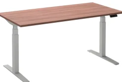 Ceha Adjust 2 Plus Elektrisch hoogteverstelbaar Zit-sta-bureau Rechthoekig Havanabruin Eiken T-Voet 1,200 (B) x 800 (D) x 1,300 (H) mm Melamine, metaal