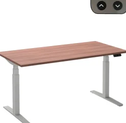 Ceha Adjust 2 Plus Elektrisch hoogteverstelbaar Zit-sta-bureau Rechthoekig Havanabruin Eiken T-Voet 1,200 (B) x 800 (D) x 1,300 (H) mm Melamine, metaal