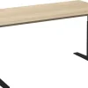 Ceha Adjust 2 Plus Elektrisch hoogteverstelbaar Zit-sta-bureau Rechthoekig Wit Eiken T-Voet 1,400 (B) x 800 (D) x 1,300 (H) mm Melamine, metaal