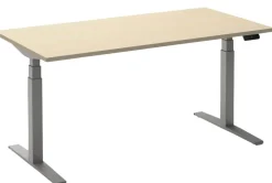 Ceha Adjust 2 Plus Elektrisch hoogteverstelbaar Zit-sta-bureau Rechthoekig Ahorn T-Voet 1,400 (B) x 800 (D) x 1,300 (H) mm Melamine, metaal