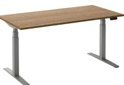 Ceha Adjust 2 Plus Elektrisch hoogteverstelbaar Zit-sta-bureau Rechthoekig Tabak Eiken T-Voet 1,800 (B) x 800 (D) x 1,300 (H) mm Melamine, metaal