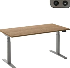 Ceha Adjust 2 Plus Elektrisch hoogteverstelbaar Zit-sta-bureau Rechthoekig Tabak Eiken T-Voet 1,800 (B) x 800 (D) x 1,300 (H) mm Melamine, metaal