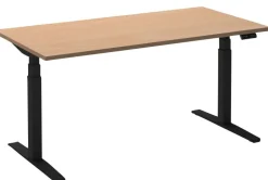 Ceha Adjust 2 Plus Elektrisch hoogteverstelbaar Zit-sta-bureau Rechthoekig Beuken T-Voet 1,200 (B) x 800 (D) x 1,300 (H) mm Melamine, metaal