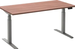 Ceha Adjust 2 Plus Elektrisch hoogteverstelbaar Zit-sta-bureau Rechthoekig Havanabruin Eiken T-Voet 1,400 (B) x 800 (D) x 1,300 (H) mm Melamine, metaal