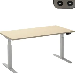 Ceha Adjust 2 Plus Elektrisch hoogteverstelbaar Zit-sta-bureau Rechthoekig Ahorn T-Voet 1,800 (B) x 900 (D) x 1,300 (H) mm Melamine, metaal