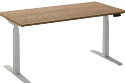 Ceha Adjust 2 Plus Elektrisch hoogteverstelbaar Zit-sta-bureau Rechthoekig Tabak Eiken T-Voet 1,800 (B) x 800 (D) x 1,300 (H) mm Melamine, metaal