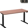 Ceha Adjust 2 Plus Elektrisch hoogteverstelbaar Zit-sta-bureau Rechthoekig Havanabruin Eiken T-Voet 1,400 (B) x 800 (D) x 1,300 (H) mm Melamine, metaal